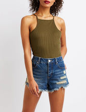 Load image into Gallery viewer, High Neck Ribbed Bodysuit